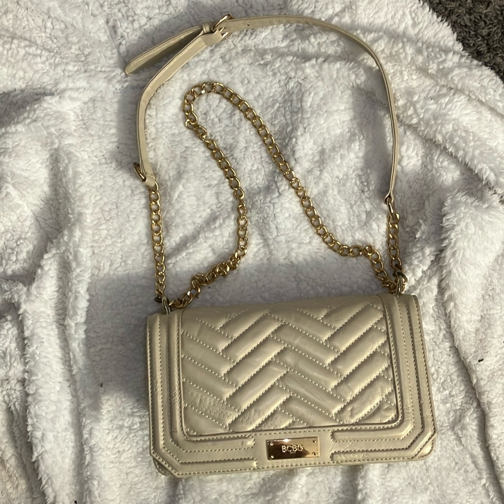 Gold BCBG Paris Chain Strap Crossbody Bag